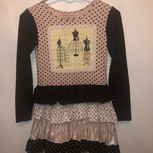 Mustard Pie Ruffled long sleeve dress